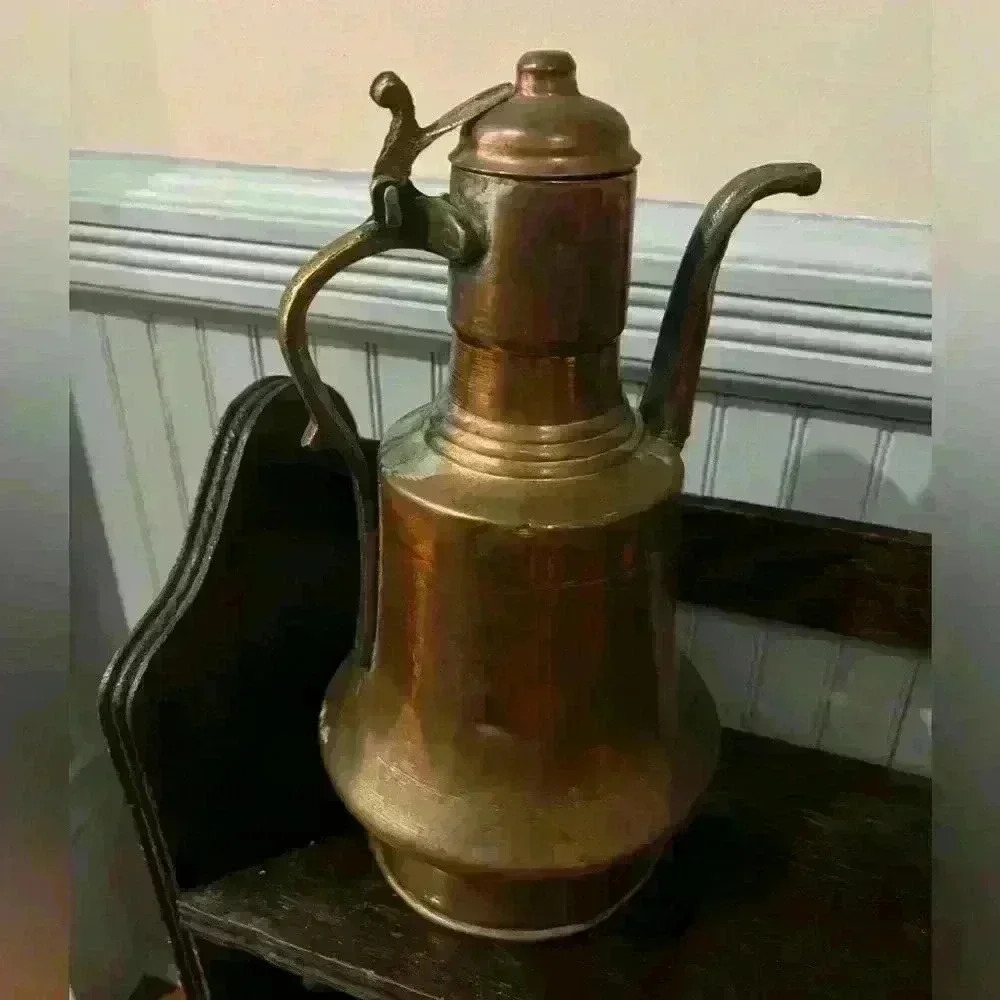 Persian brass copper tea or water Lidded kettle antique authentic